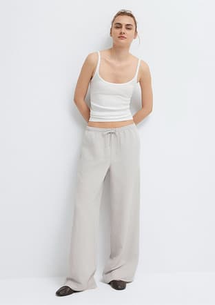 M1011195-70074 Kadın Gri Pantolon - 1