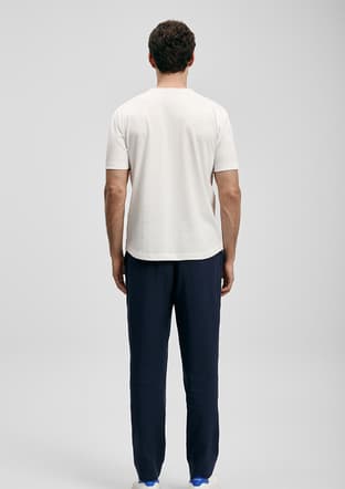 111020312 Erkek Beyaz Baskılı T-shirt - 2
