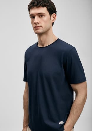 111020312 Erkek Lacivert Baskılı T-shirt - 3