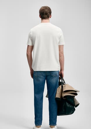 111020311 Erkek Beyaz Baskılı T-shirt - 2