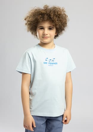 262 Lcb 242010 Erkek Çocuk Mavi O Yaka T-shirt - 1