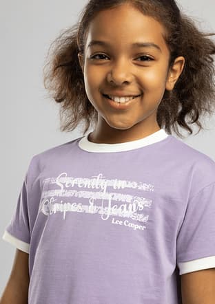 262 Lcg 242008 Kız Çocuk Mor O Yaka T-shirt - 3