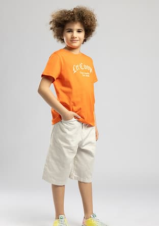 262 Lcb 242002 Erkek Çocuk Turuncu O Yaka T-shirt - 1