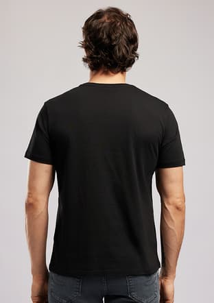 262 Lcm 242007 Erkek Siyah O Yaka T-shirt - 2