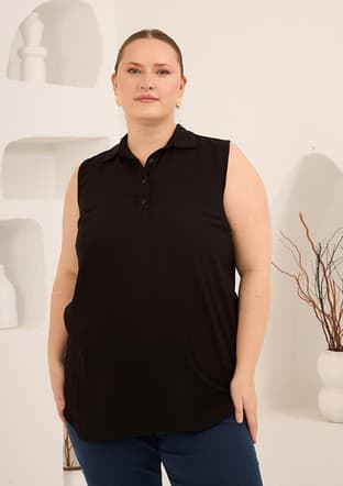 O6804 Kadın Siyah Bluz - 1