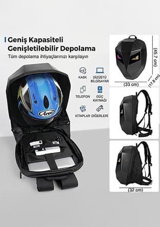 7896376244130 Unisex Yetişkin Siyah Sırt Çantası - 2