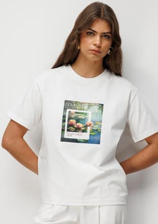 M2Mz1030180038 Kadın Baskılı T-Shirt - 3