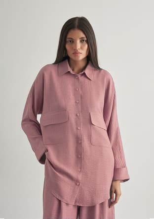 M2Mz1030210238 Kadın Pembe Gömlek - 2