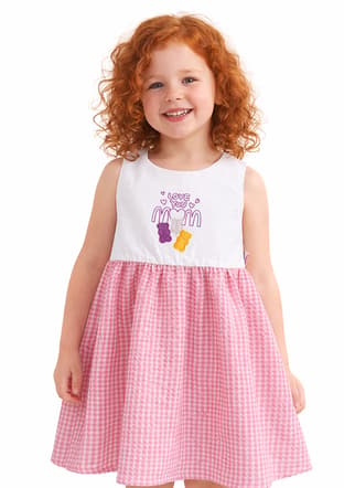 S26G1Elb203 Kız Çocuk Pembe Elbise - 1