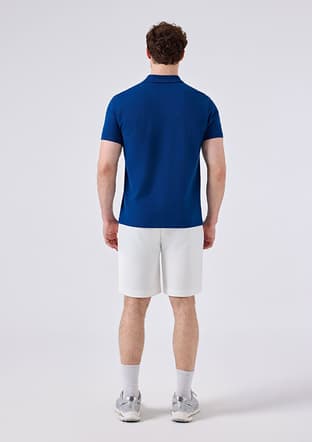 6Sm5044 Erkek Mavi Polo Yaka T-shirt - 3