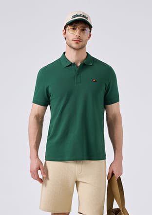 6Sm5044 Erkek Yeşil Polo Yaka T-shirt - 1
