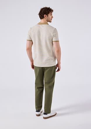 6Sm5019 Erkek Bej Polo Yaka T-shirt - 2