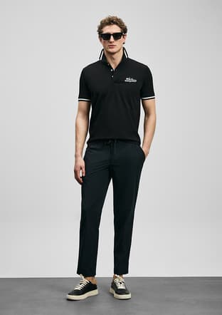 111040249 Erkek Siyah Polo Yaka T-shirt - 2