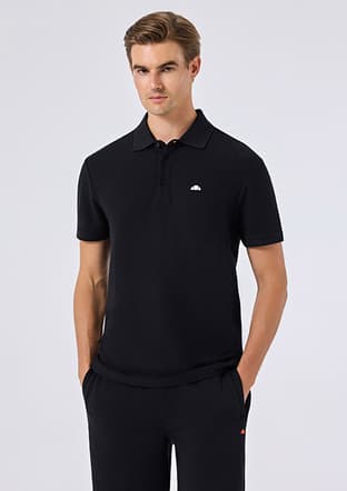 6Sm5010 Erkek Siyah Polo Yaka T-shirt - 1