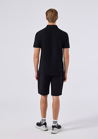 6Sm5010 Erkek Siyah Polo Yaka T-shirt - 2