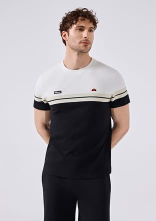 6Sm5014 Erkek Siyah Baskılı T-shirt - 1