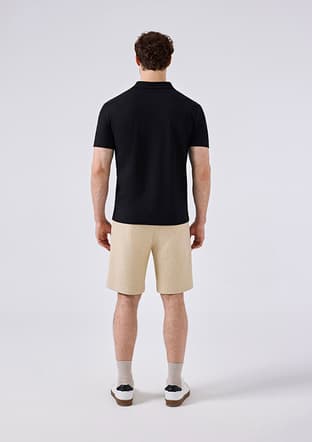 6Sm5003 Erkek Siyah Polo Yaka T-shirt - 2