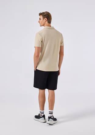 6Sm5003 Erkek Bej Polo Yaka T-shirt - 2