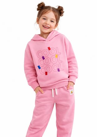 S26G1Et203 Kız Çocuk Pembe Eşofman - 1
