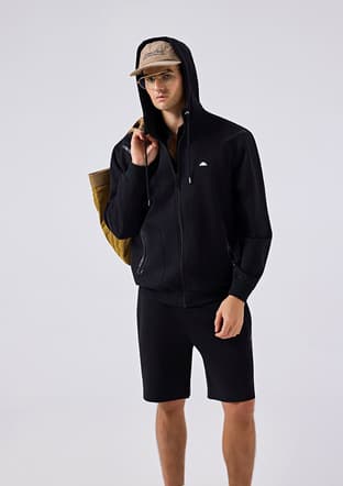 6Sm1004 Erkek Siyah Sweatshirt - 2
