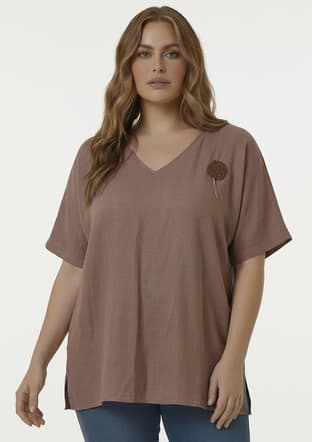 O6856 Kadın Bej Bluz - 1