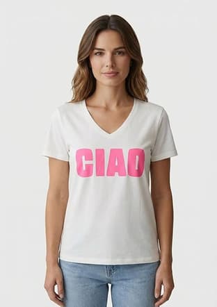 15371774 Kadın V Yaka T-Shirt - 1