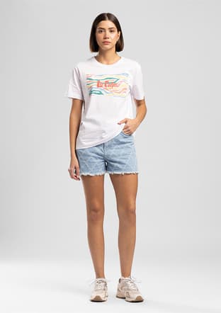 262 Lcf 242013 Kadın Beyaz O Yaka T-shirt - 1