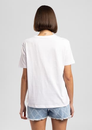 262 Lcf 242013 Kadın Beyaz O Yaka T-shirt - 3