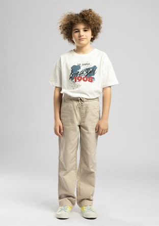 262 Lcb 221005 Erkek Çocuk Bej Pantolon - 1