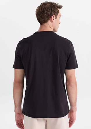 262 Lcm 242003 Erkek Siyah O Yaka T-shirt - 2