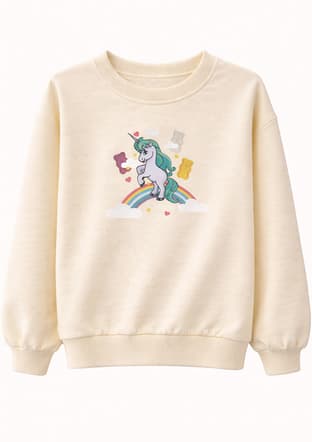 S26G1Sw203 Kız Çocuk Beyaz Sweatshirt - 2