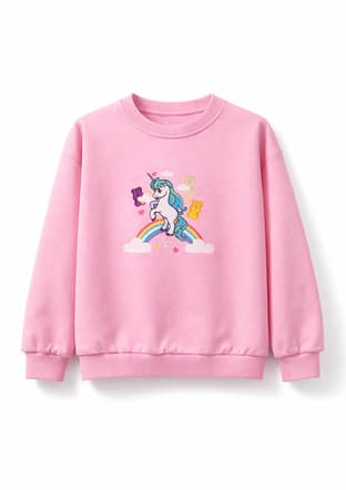 S26G1Sw203 Kız Çocuk Pembe Sweatshirt - 2