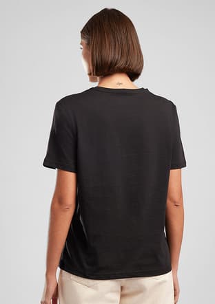 262 Lcf 242013 Kadın Siyah O Yaka T-shirt - 2