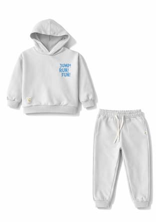 S26B1Et103 Unisex Çocuk Gri Eşofman - 2