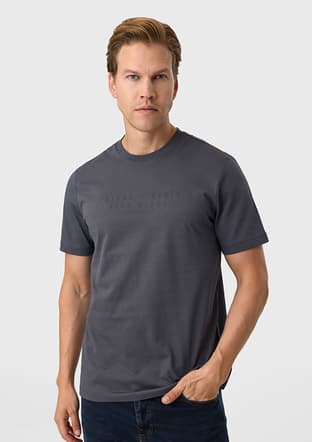 Bts1006900000 Erkek Antrasit Bisiklet Yaka T-shirt - 1