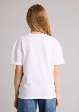 G8184A8Dfa Kız Çocuk Beyaz Kısa Kol T-shirt - 2
