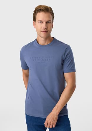 Bts1006900000 Erkek Lacivert Bisiklet Yaka T-shirt - 2