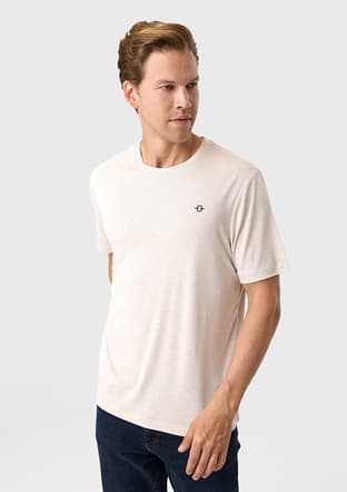 Bts1000200000 Erkek Bej Regular T-shirt - 3