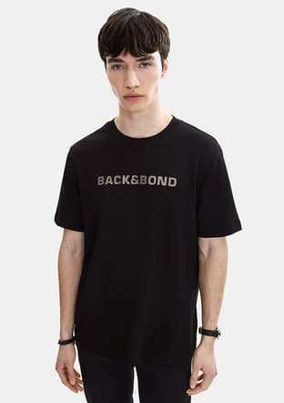 B35S10049 Erkek Siyah Bisiklet Yaka T-shirt - 2