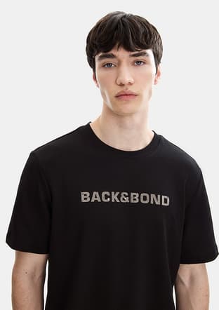 B35S10049 Erkek Siyah Bisiklet Yaka T-shirt - 3
