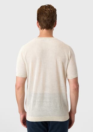 B35S40025 Erkek Bej Triko T-shirt - 2