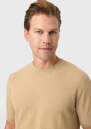 B35S40025 Erkek Kahverengi Triko T-shirt - 3