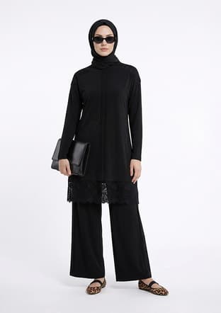 26Yt660 Kadın Siyah Pantolon - 1