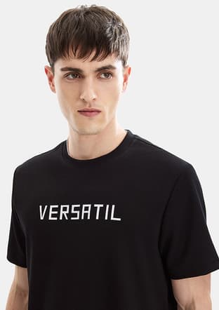 B35S10054 Erkek Siyah Bisiklet Yaka T-shirt - 3