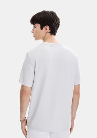B35S10049 Erkek Gri Bisiklet Yaka T-shirt - 2