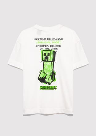 M6610435-70057 Erkek Çocuk Beyaz Baskılı T-shirt - 2