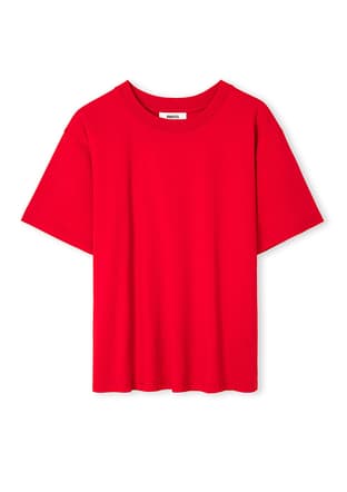 Is1260070240 Kadın Kırmızı Kısa Kol T-shirt - 1