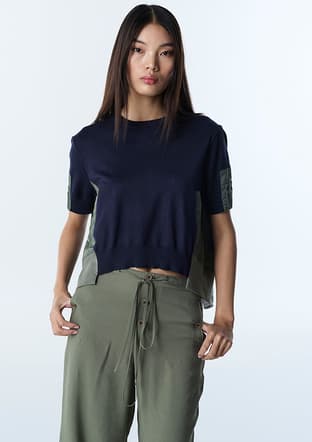 Ts1260050029 Kadın Lacivert Kazak - 1