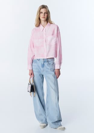 Ts1260025142 Kadın Pembe Gömlek - 2