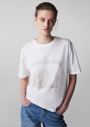 Is1260070108 Kadın Beyaz Bisiklet Yaka T-shirt - 2